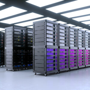 WordPressのアップロード上限やサーバー負荷を説明するためのサーバールーム写真